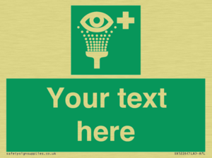 Custom Eye Wash Station Sign